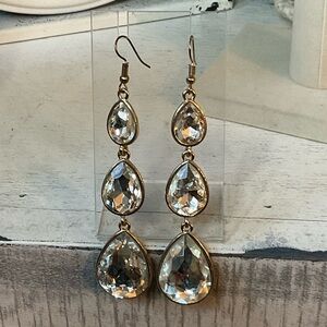 Elegant Gold and Silver Teardrop Earrings